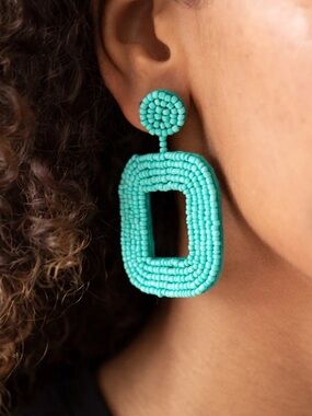 Nordstrom Beaded Square Drop Earrings